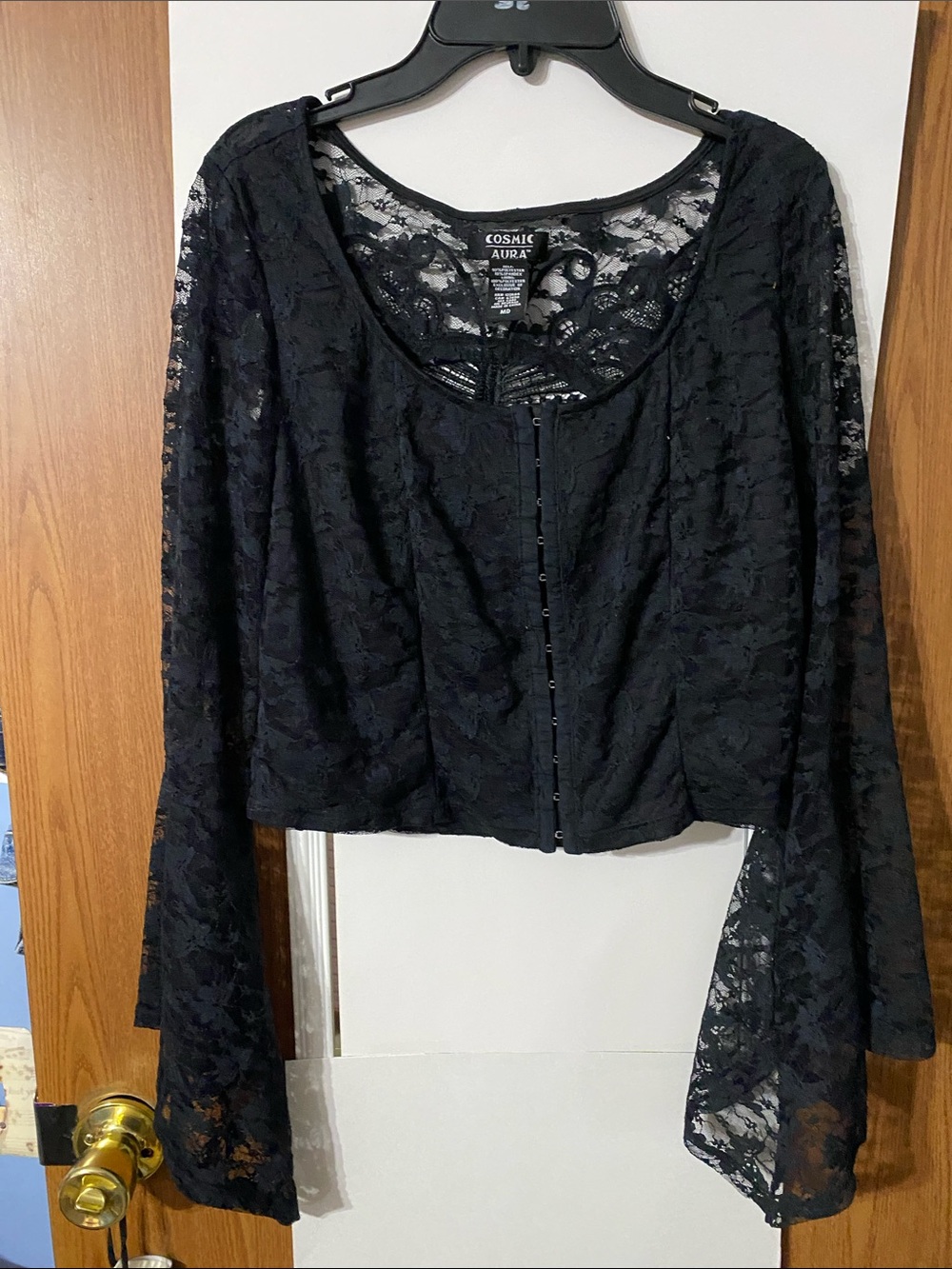 Black Lace Cropped Top